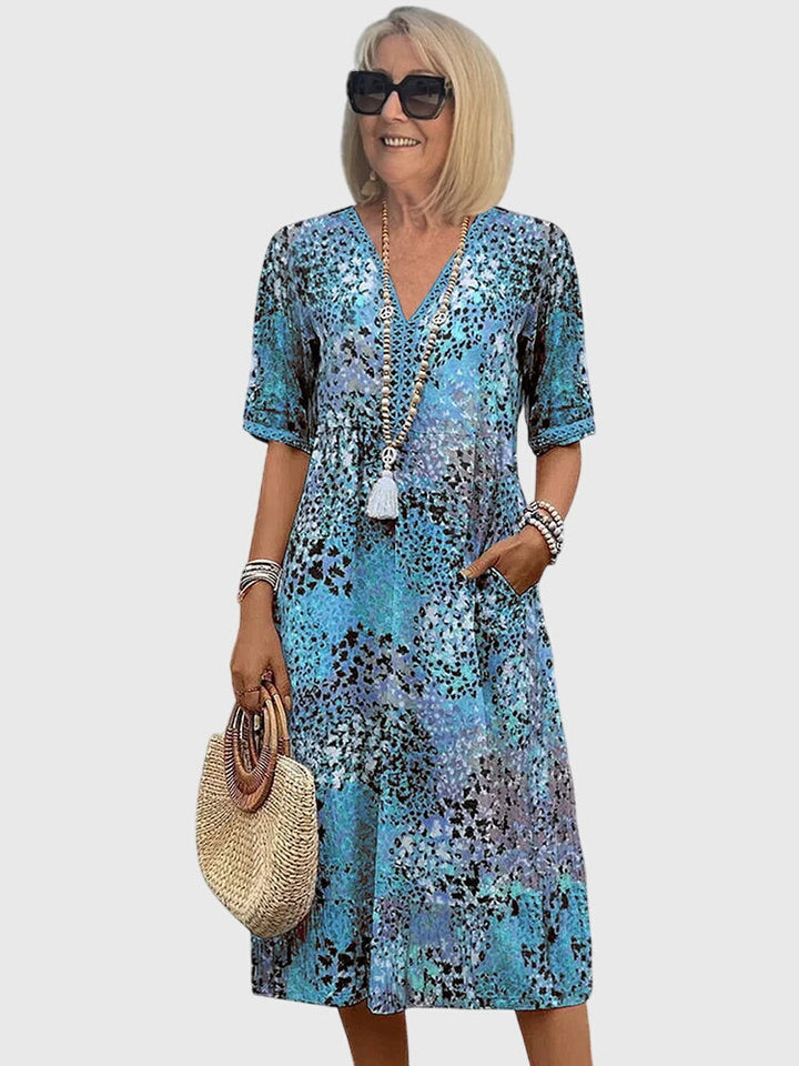 Monica | Robe Midi Florale Élégante