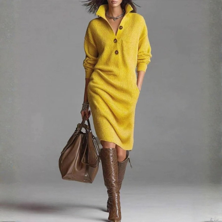 Zoe | Robe en Tricot Chaud