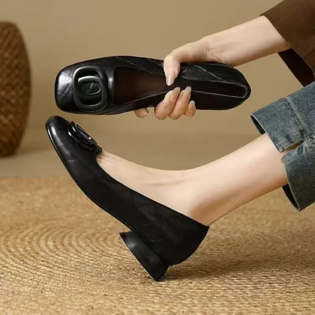 Ballerines en Cuir Opium