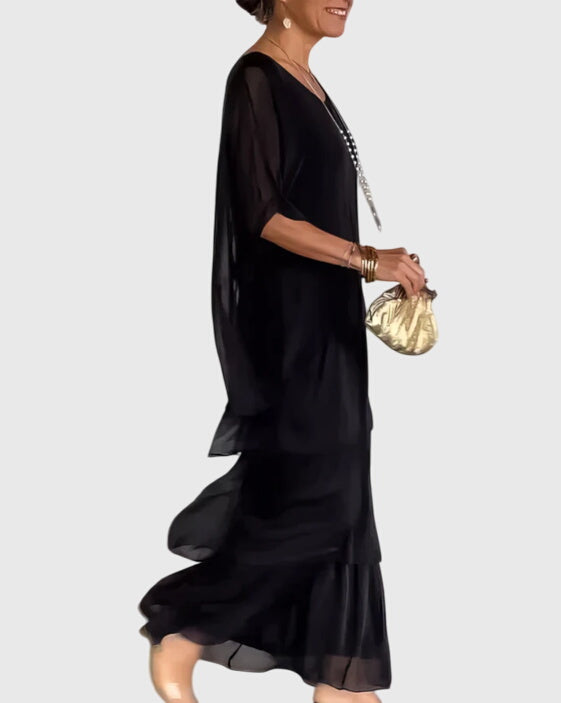Bernadette | Robe Élégante Longue et Fluide