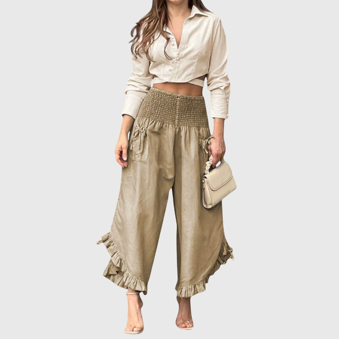 Clara | Pantalons Décontractés avec Plis à la Mode