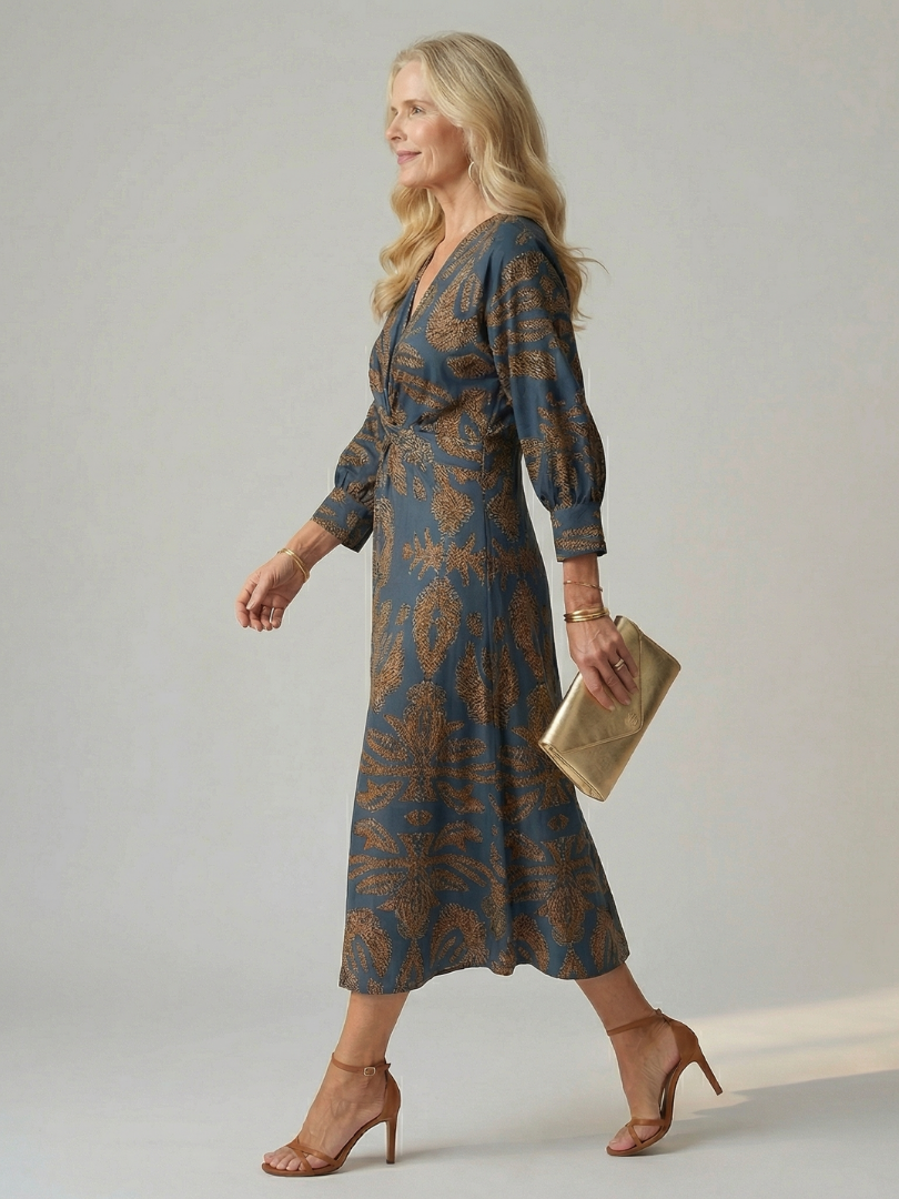 Lune | Robe Midi Wrap Naturelle