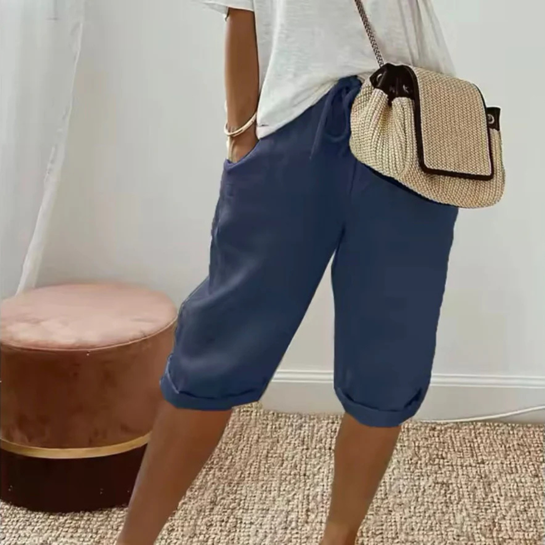 Fenley | Shorts Capri en Lin à Cordon