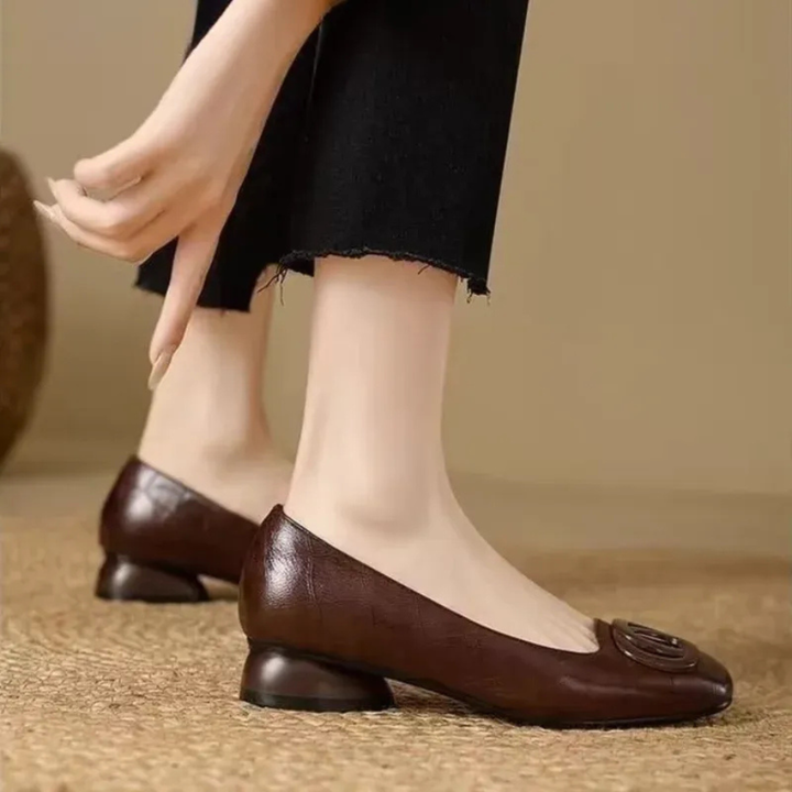 Ballerines en Cuir Opium