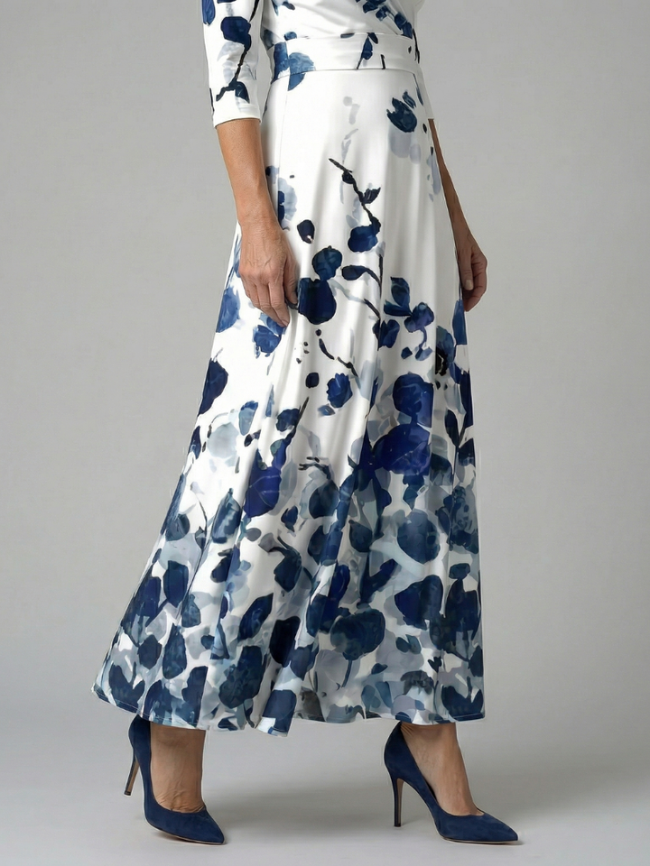 Celine | Robe Midi Croisée à Col