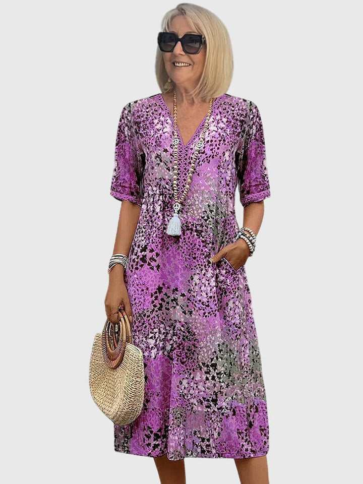 Monica | Robe Midi Florale Élégante