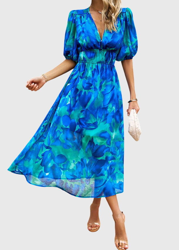 Joyce | Robe Midi Florale Flatteuse