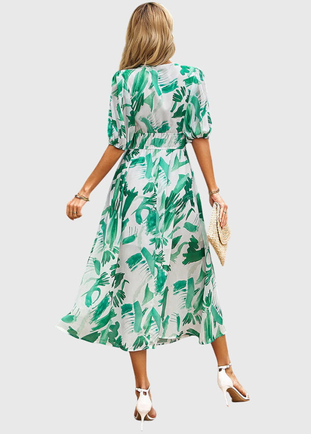 Joyce | Robe Midi Florale Flatteuse