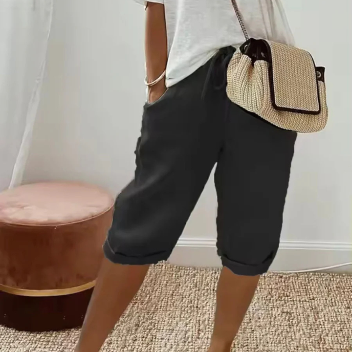 Fenley | Shorts Capri en Lin à Cordon