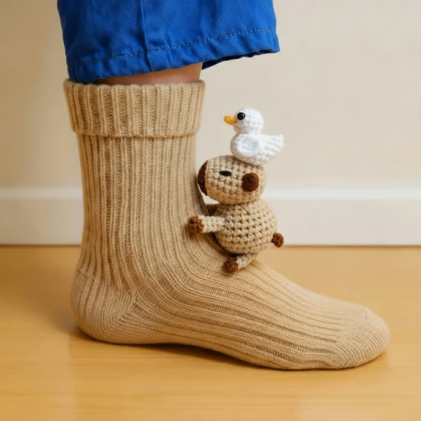 Pola | Skarpetki 3D ze zwierzętami