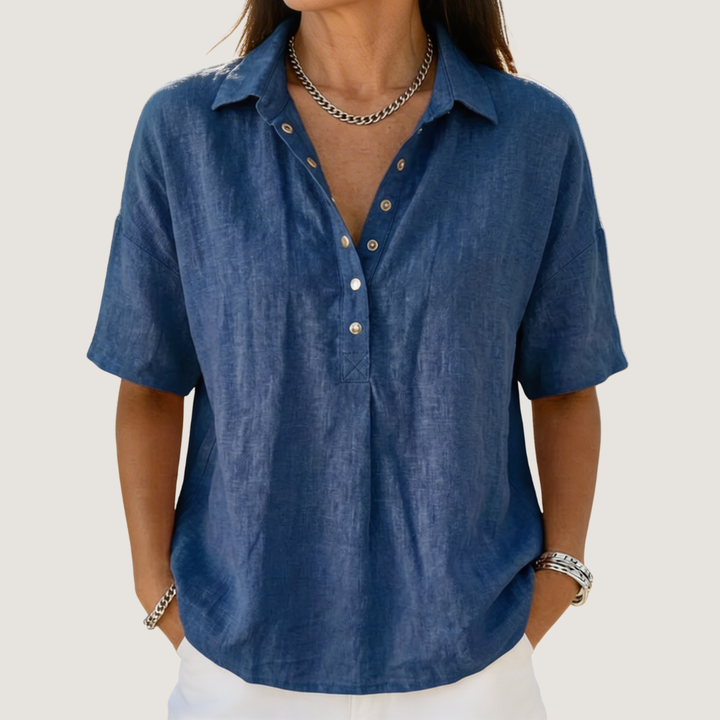 Willow | Blouse avec Col et Détails Boutonnés