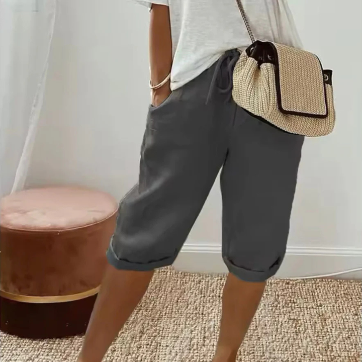 Fenley | Shorts Capri en Lin à Cordon