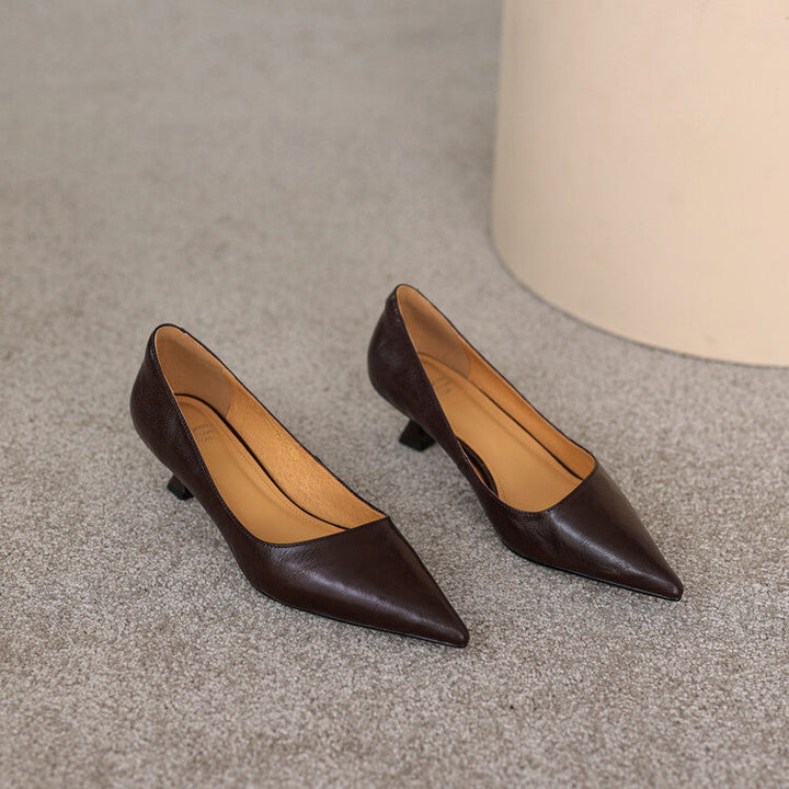 Verrines en cuir à talons bas