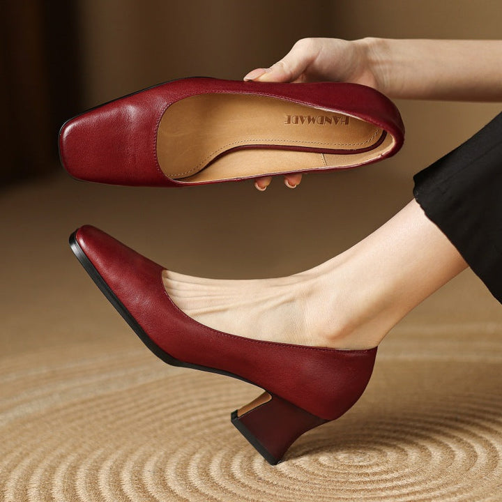 Bottines Carrées en Cuir Oriel