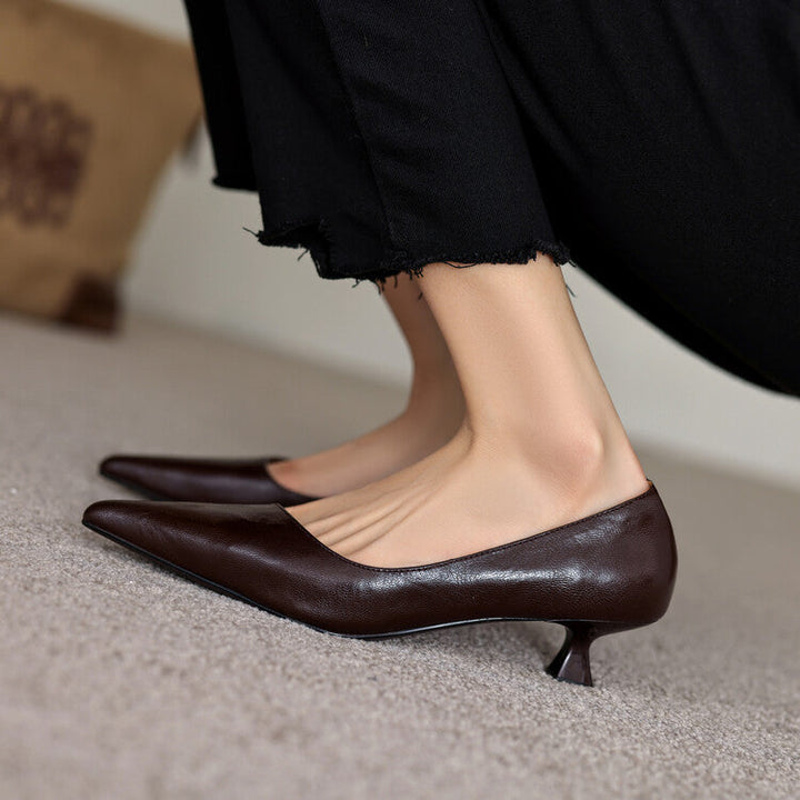 Verrines en cuir à talons bas