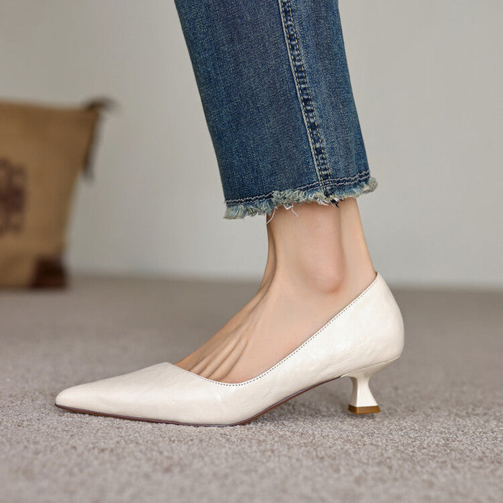 Verrines en cuir à talons bas