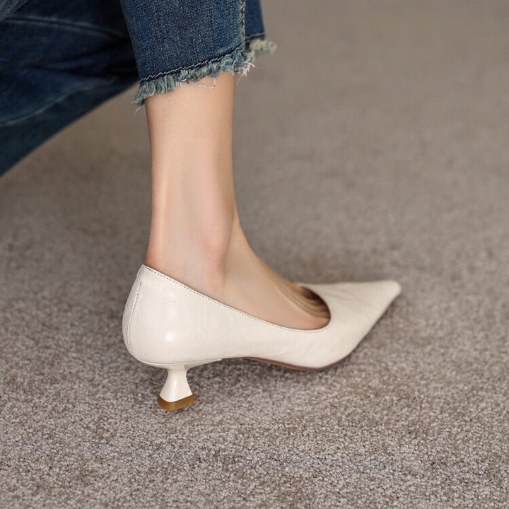 Verrines en cuir à talons bas