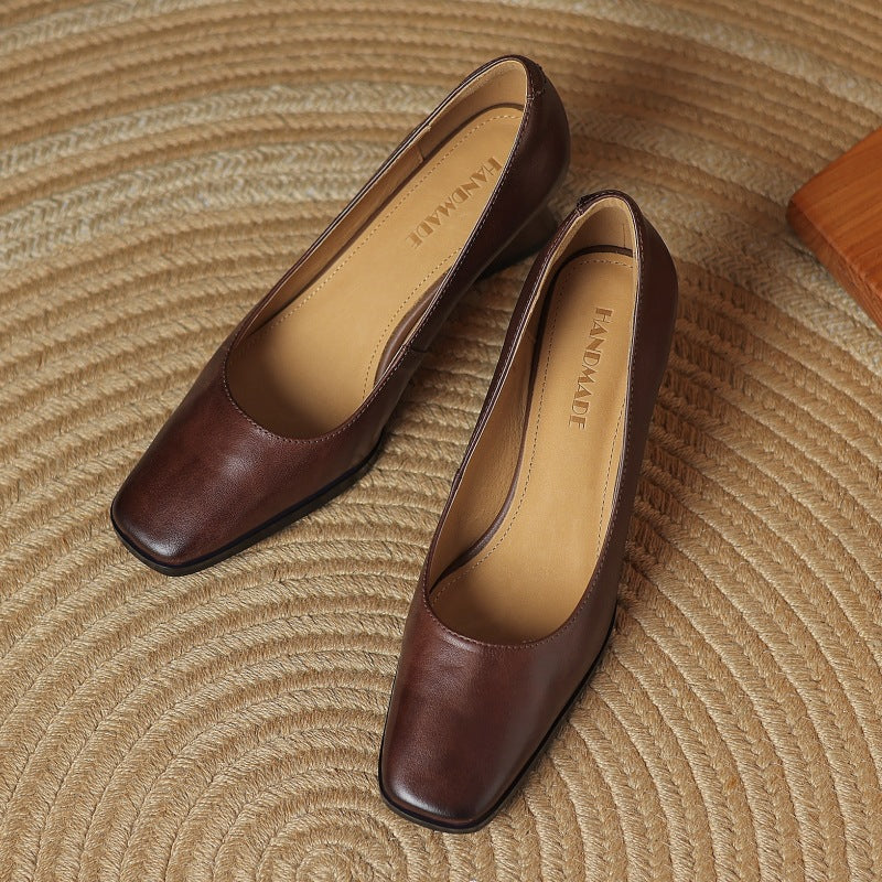 Bottines Carrées en Cuir Oriel