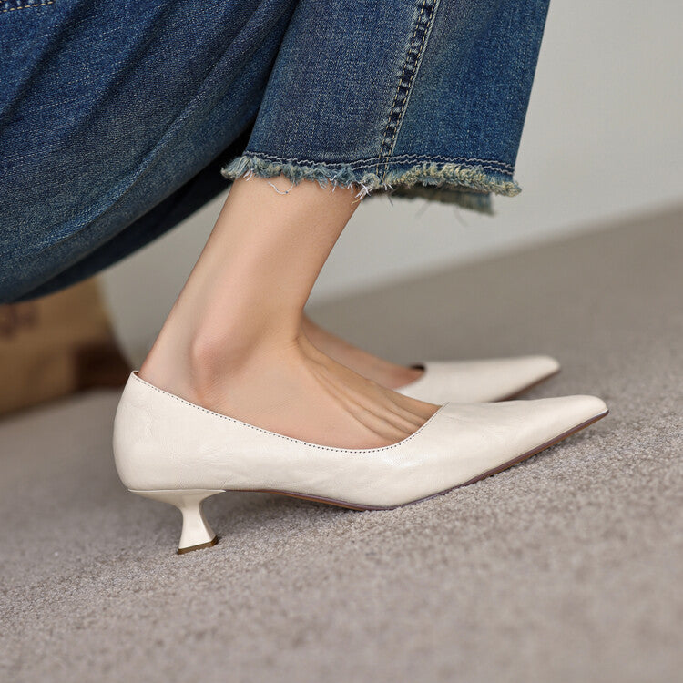 Verrines en cuir à talons bas