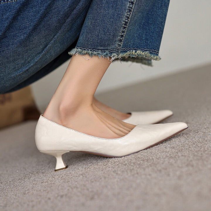 Verrines en cuir à talons bas