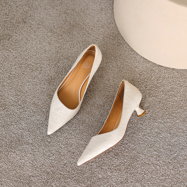 Verrines en cuir à talons bas