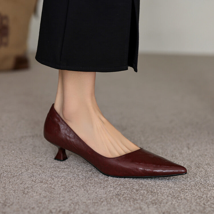 Verrines en cuir à talons bas