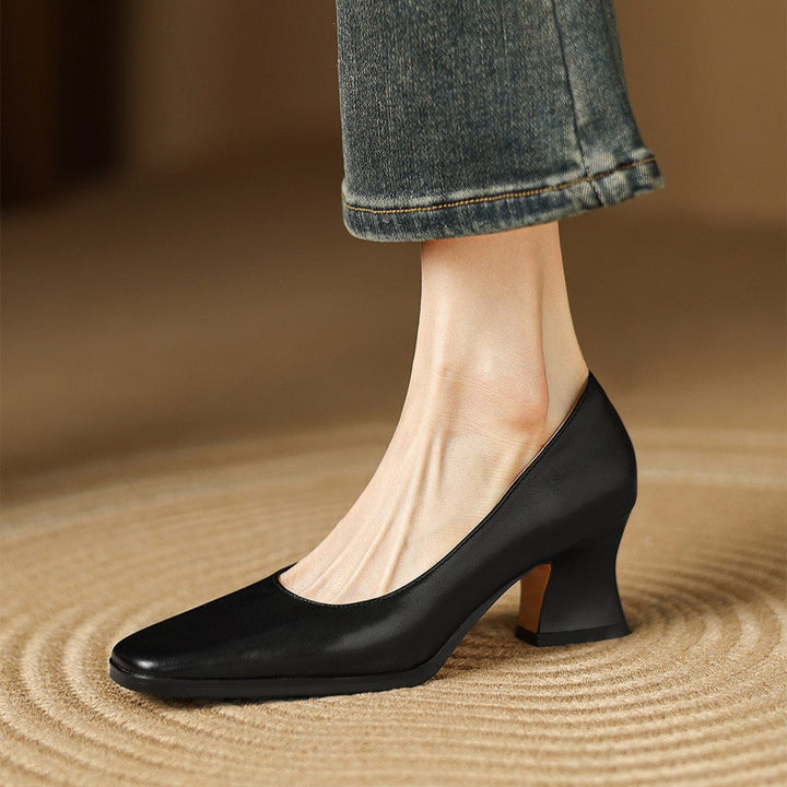 Bottines Carrées en Cuir Oriel