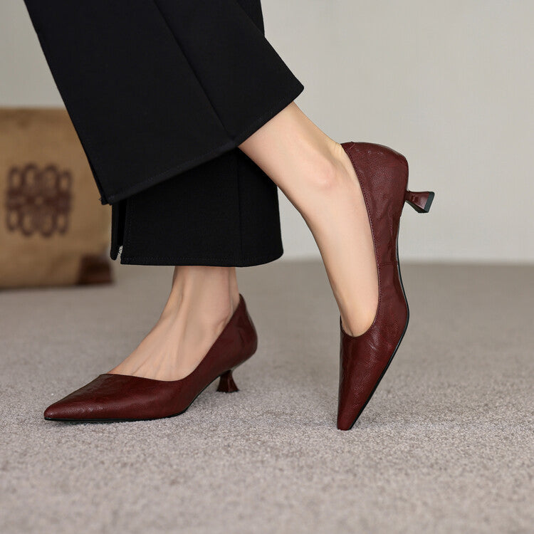 Verrines en cuir à talons bas