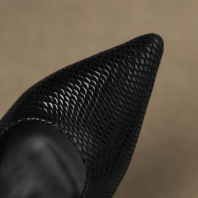 Céliane Talons Slingback en Cuir Pointus