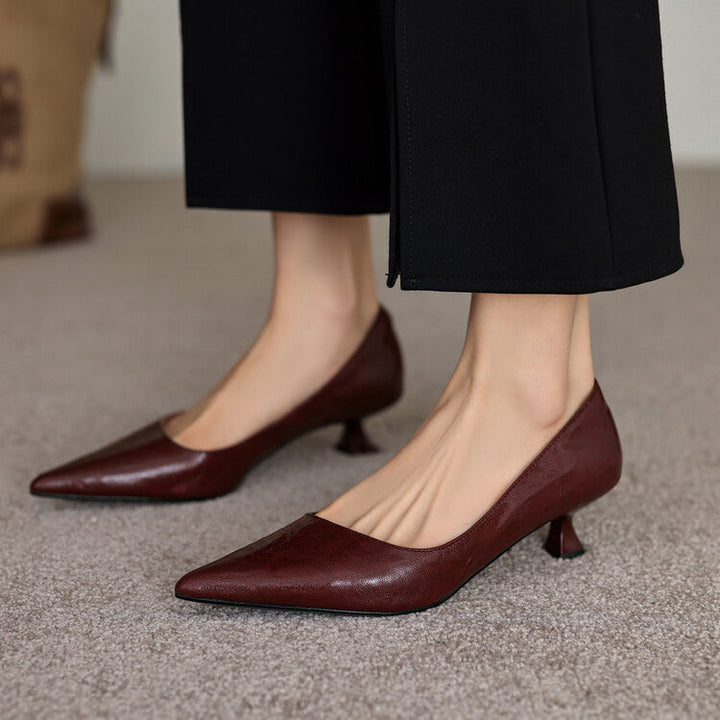 Verrines en cuir à talons bas
