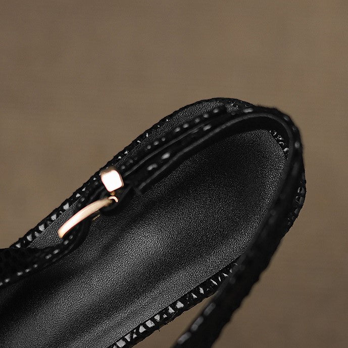 Céliane Talons Slingback en Cuir Pointus