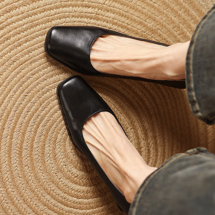 Bottines Carrées en Cuir Oriel