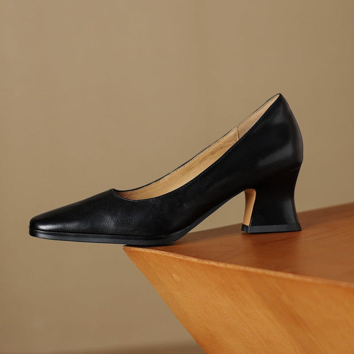 Bottines Carrées en Cuir Oriel