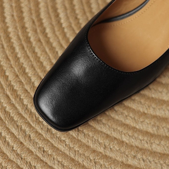 Bottines Carrées en Cuir Oriel