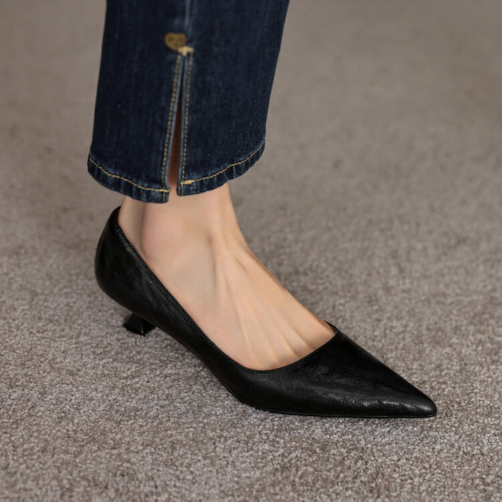 Verrines en cuir à talons bas