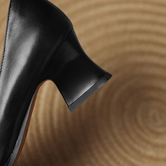 Bottines Carrées en Cuir Oriel