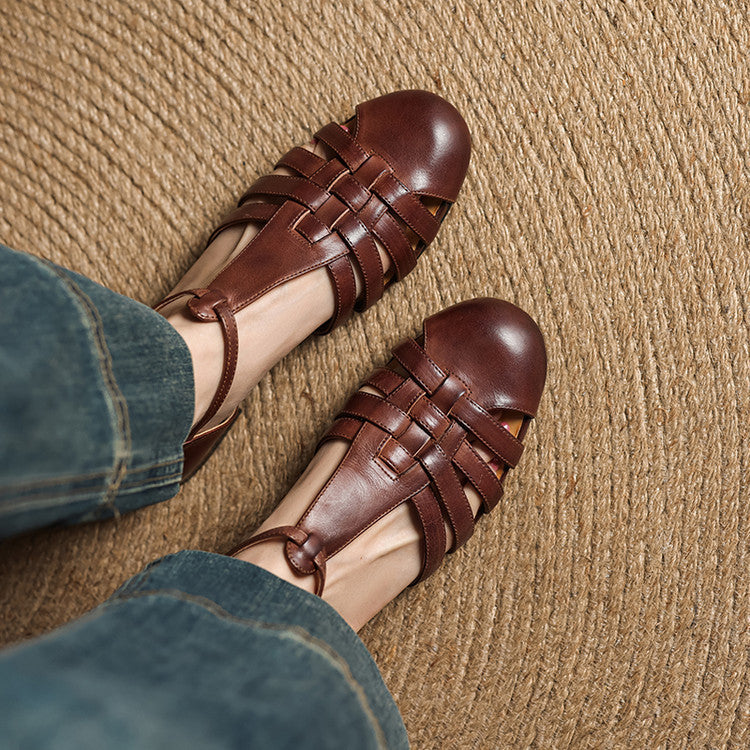Ballerines en Cuir Véritable Solene Dalia
