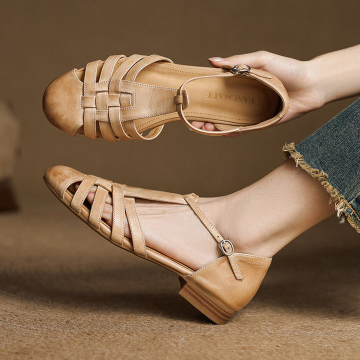 Ballerines en Cuir Véritable Solene Dalia