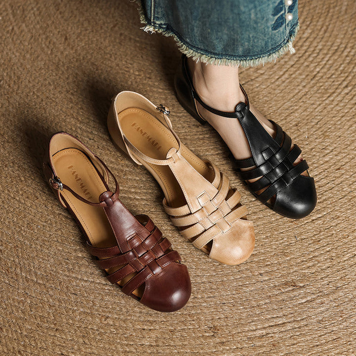 Ballerines en Cuir Véritable Solene Dalia