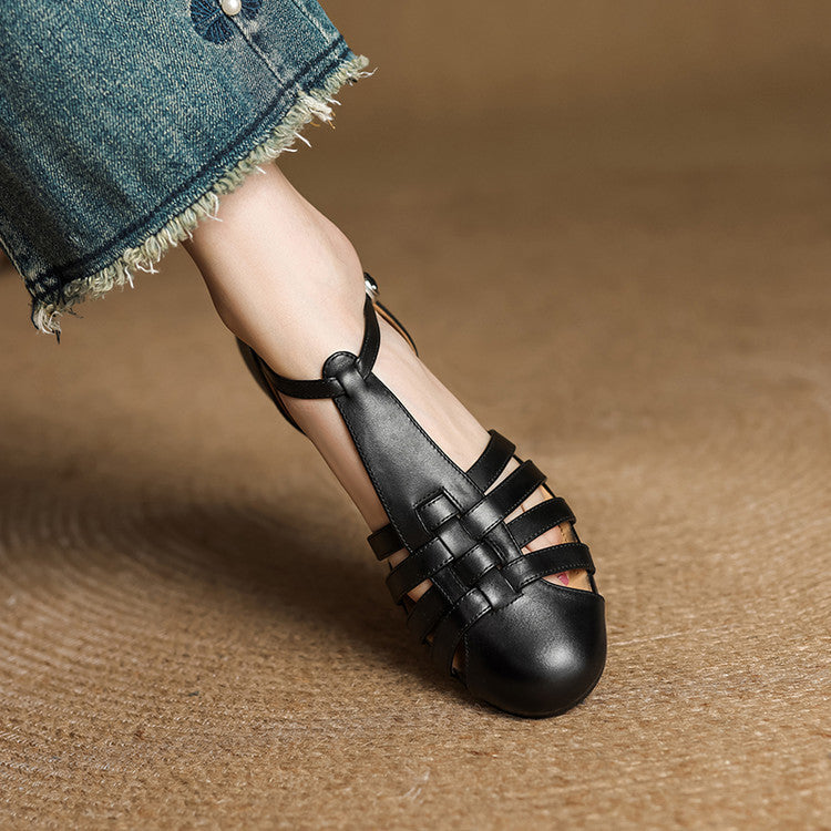 Ballerines en Cuir Véritable Solene Dalia