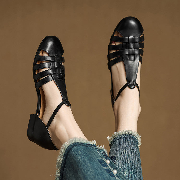Ballerines en Cuir Véritable Solene Dalia