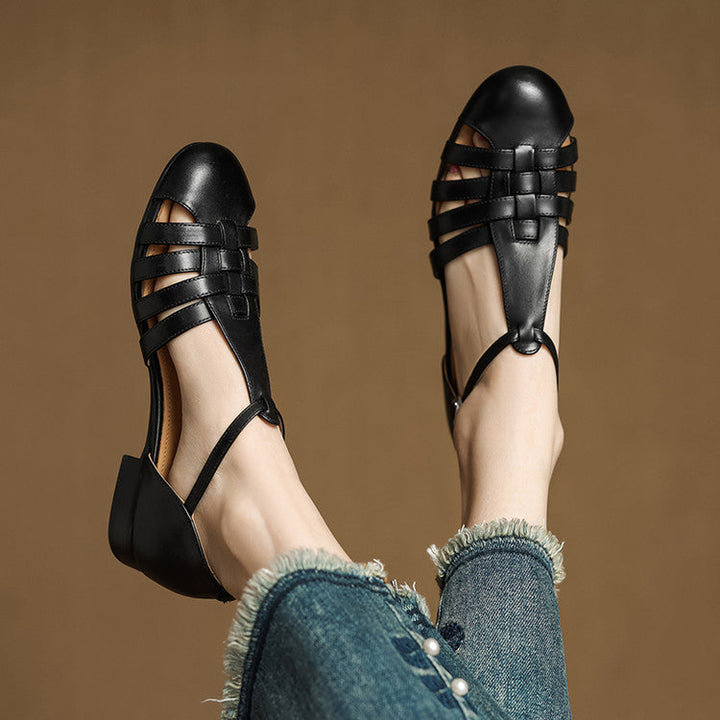 Ballerines en Cuir Véritable Solene Dalia
