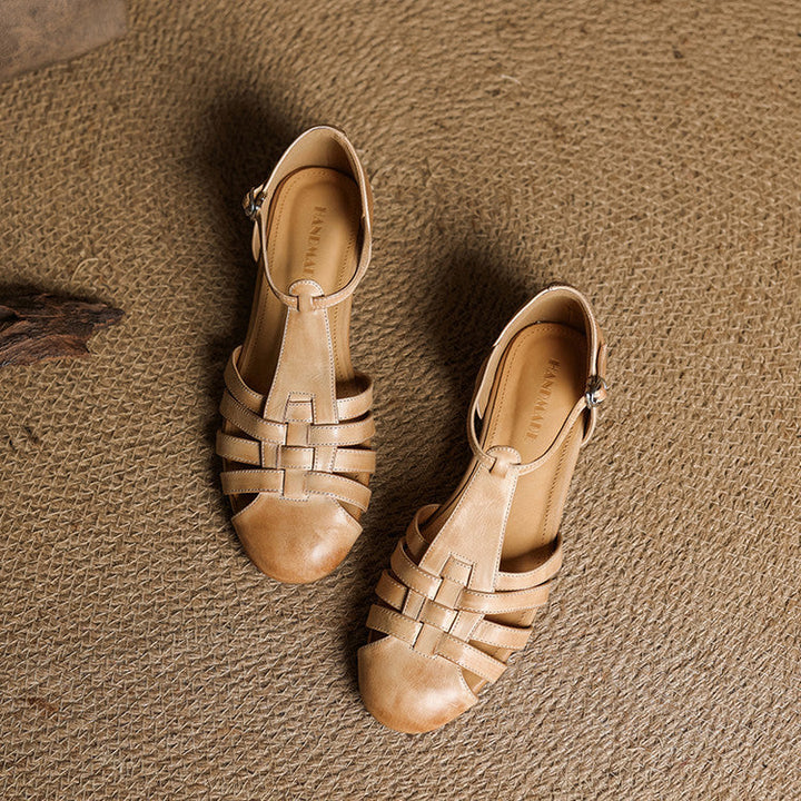 Ballerines en Cuir Véritable Solene Dalia