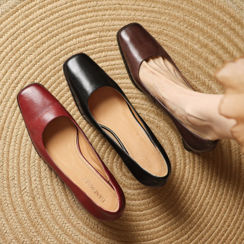 Bottines Carrées en Cuir Oriel
