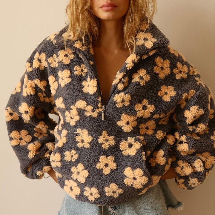 Vanessa | Elegancki sweter w kwiaty