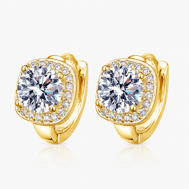 Nadine square earrings | Gold
