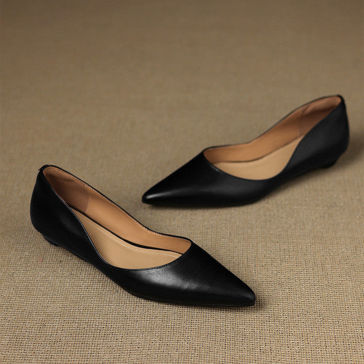 Ballerines en Cuir Véritable Arla
