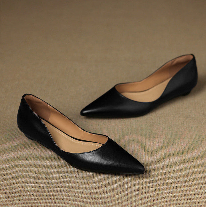 Ballerines en Cuir Véritable Arla