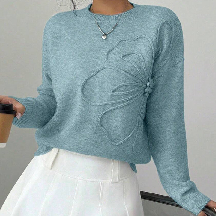 SWETER Z KWIATOWYM WZOREM