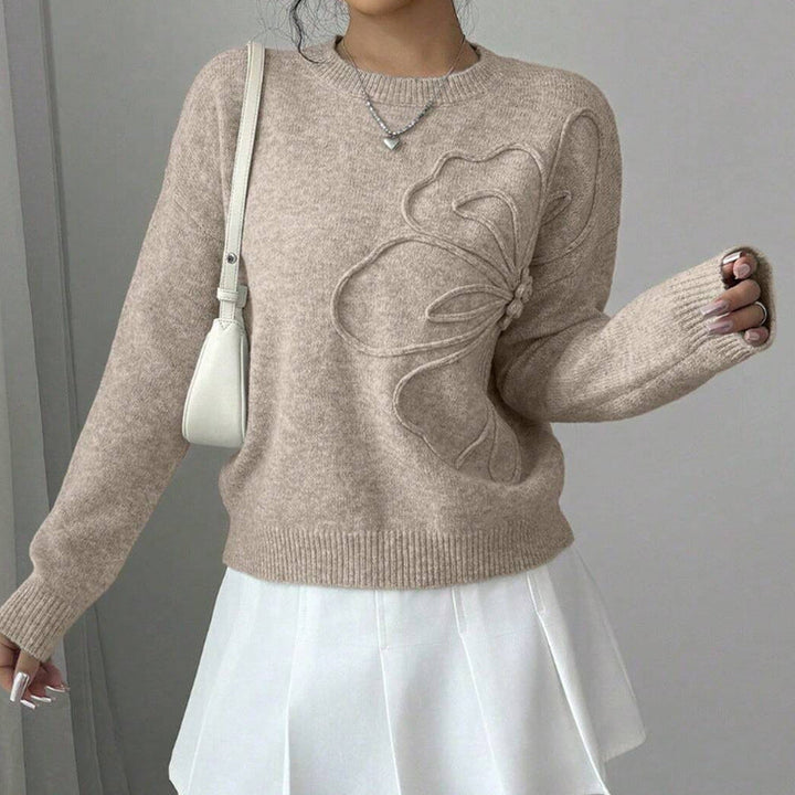 SWETER Z KWIATOWYM WZOREM